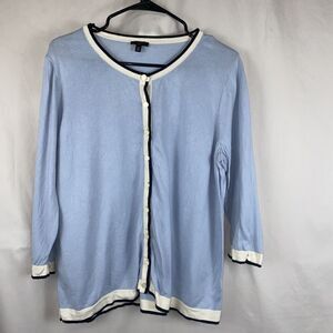 Talbots Blue Button Up Cardigan 2X